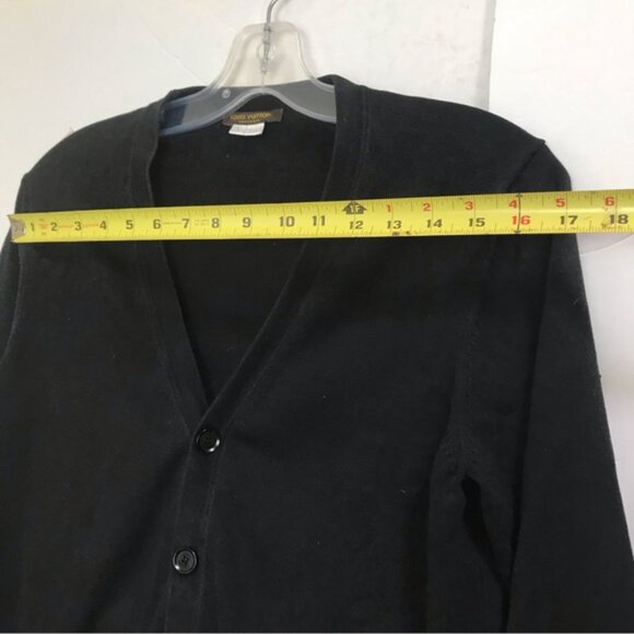 Louis Vuitton Silk Cotton Cardigan Sweater LV Buttons Uniform Monogram Pocket S - Picture 13 of 16